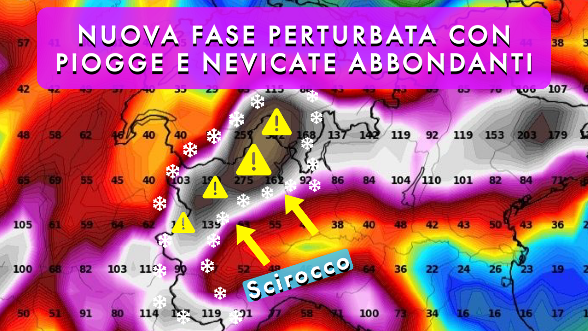 Al Via Una Fase Con Piogge E Nevicate Abbondanti Inizialmente Anche A